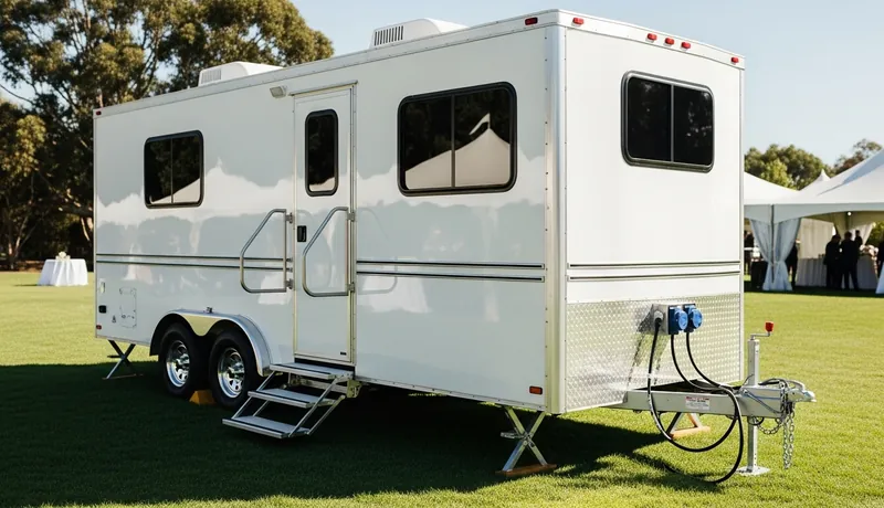Fancy Portable Restrooms Trailers for Rent